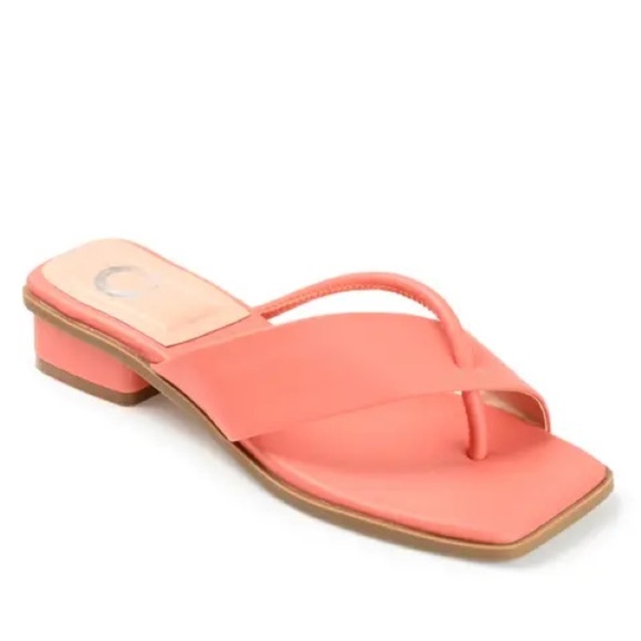 Journee Collection Mina Coral Sandals with Modern Square Toe- 8.5M - Picture 10 of 11